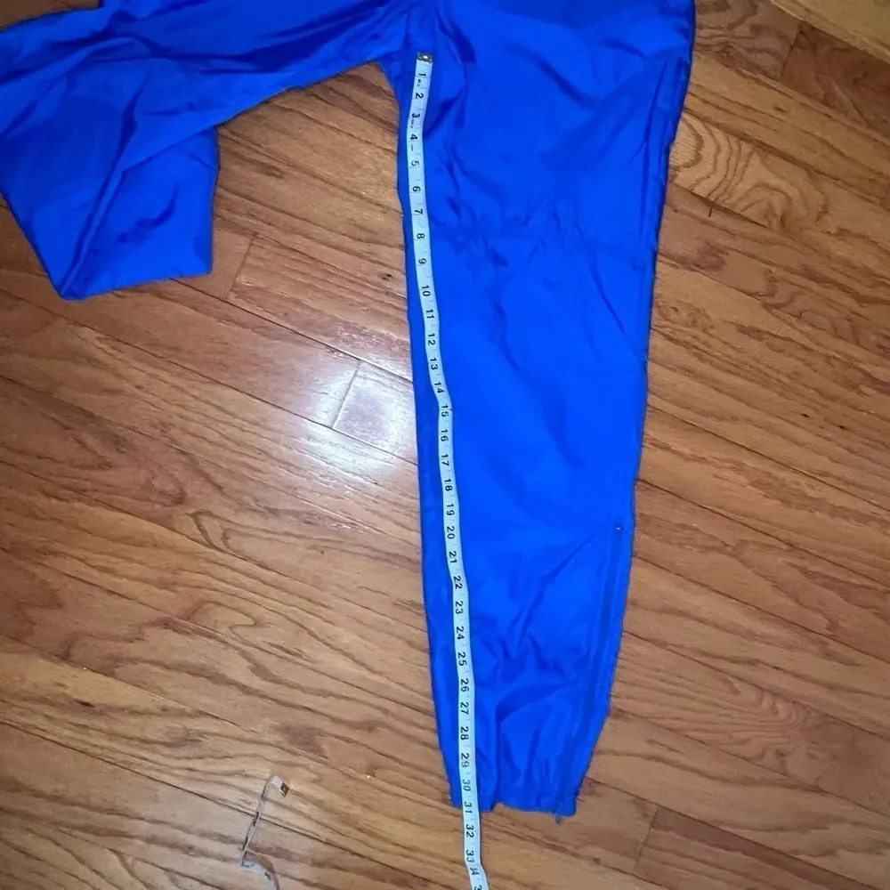 Nike Windbreaker Sweatpants 90s Mens Size Large Gray Tag Blue Vintage - Picture 9 of 9